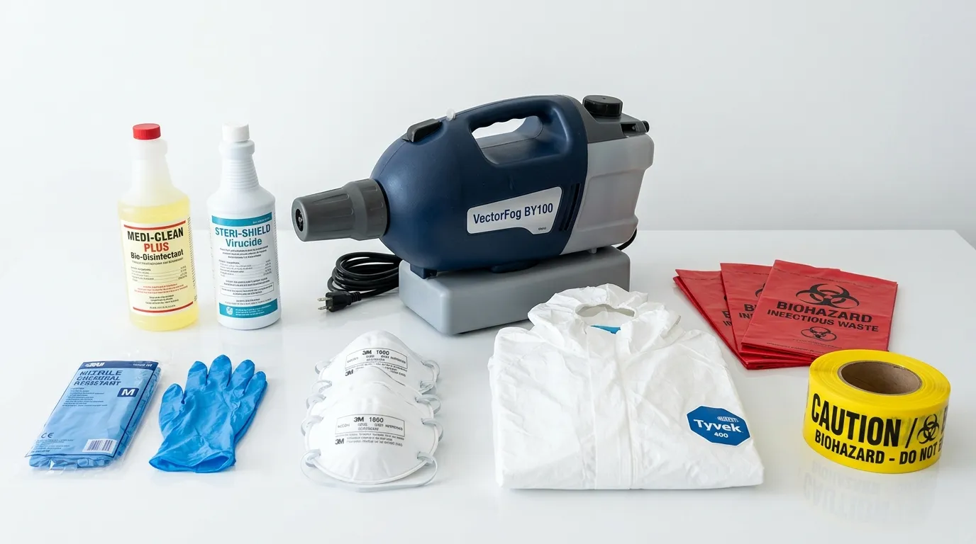 Professional biohazard remediation crew working in South Fulton