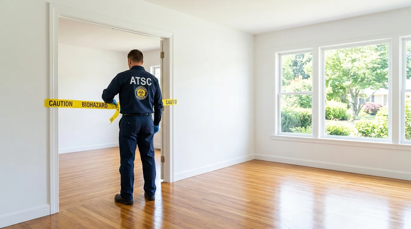 Certified biohazard cleanup crew performing Decomposition Cleanup in South Fulton